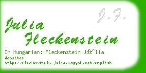 julia fleckenstein business card